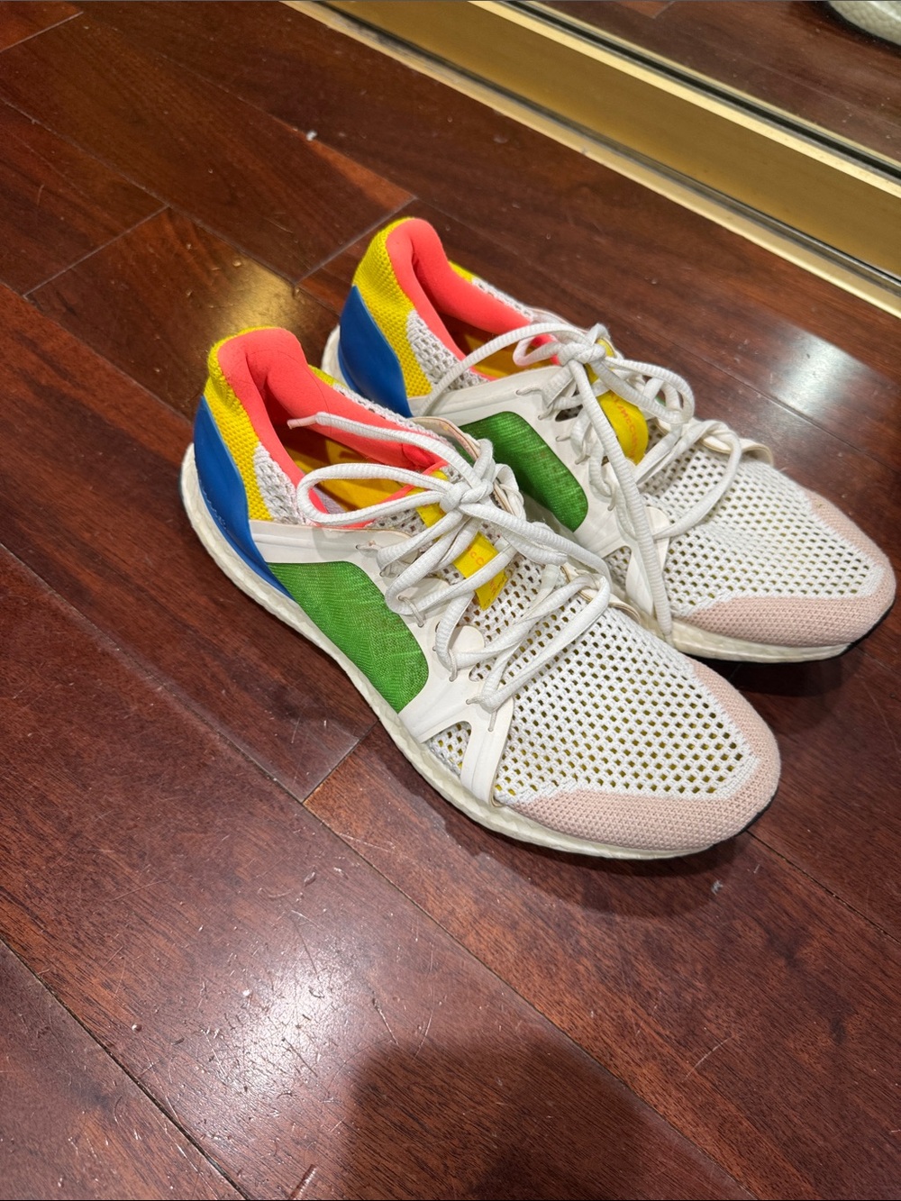 Kids Multi-Color Mesh Athletic Sneakers - White, Green, Blue, Yellow, Pink
